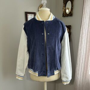 Aerie Corduroy Varsity Bomber Jacket